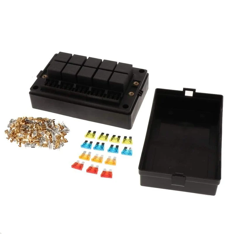 1 Set 18-Wege-Blade-Sicherungskasten Auto-Sicherungskastenhalter Standard-Sicherungskastenblock