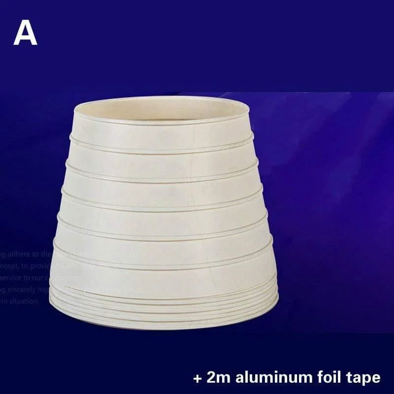 Universeller Abluftschlauch-Adapter, PVC-Rohrverschraubungen, Dunstabzugshaube, Abluftrohr-Anschluss, Wert prüfen, mit 2 m Aluminiumfolienband