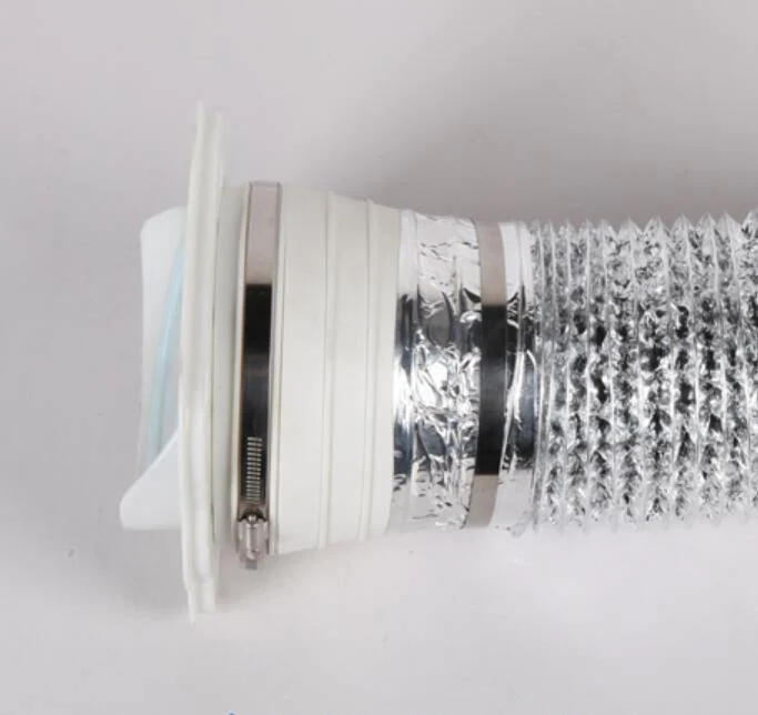 Universeller Abluftschlauch-Adapter, PVC-Rohrverschraubungen, Dunstabzugshaube, Abluftrohr-Anschluss, Wert prüfen, mit 2 m Aluminiumfolienband