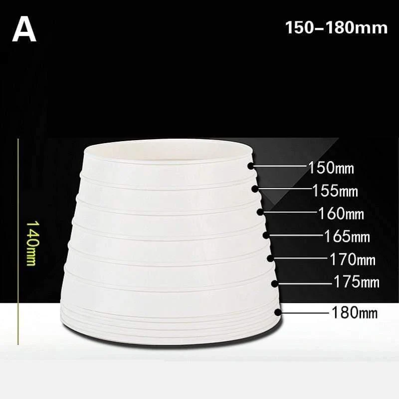 Universeller Abluftschlauch-Adapter, PVC-Rohrverschraubungen, Dunstabzugshaube, Abluftrohr-Anschluss, Wert prüfen, mit 2 m Aluminiumfolienband