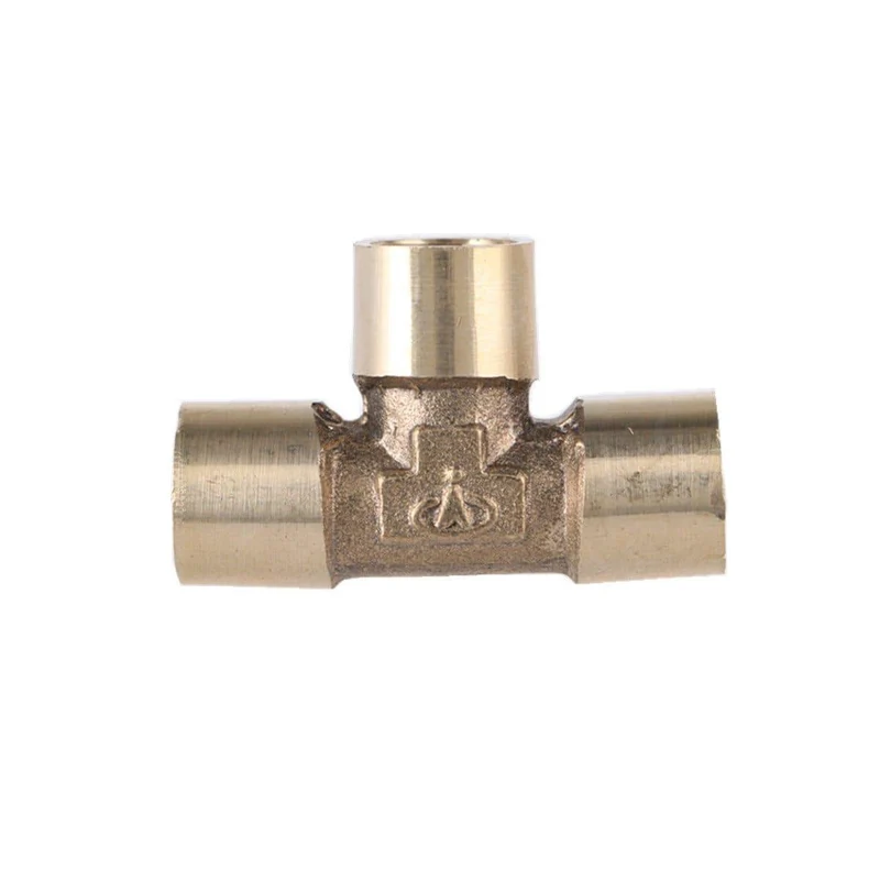 3-Wege-T-Stück T Typ 1/8 "1/4" 3/8 "1/2" 3/4 "BSP-Innengewinde Messingrohr-Anschlussadapter-Kupplungsanschluss für Luft Wasser Kraftstoff Gas