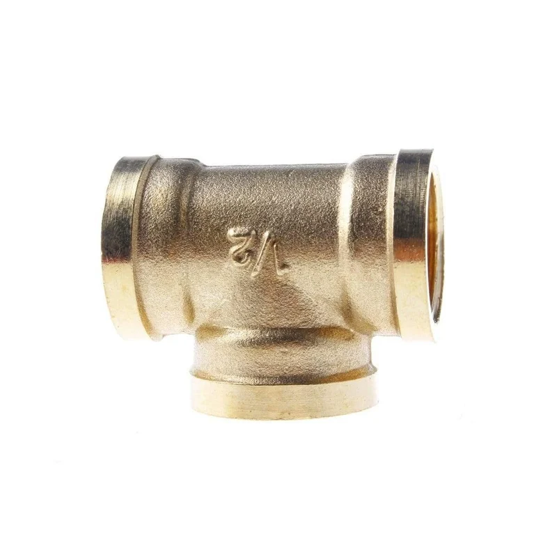 3-Wege-T-Stück T Typ 1/8 "1/4" 3/8 "1/2" 3/4 "BSP-Innengewinde Messingrohr-Anschlussadapter-Kupplungsanschluss für Luft Wasser Kraftstoff Gas