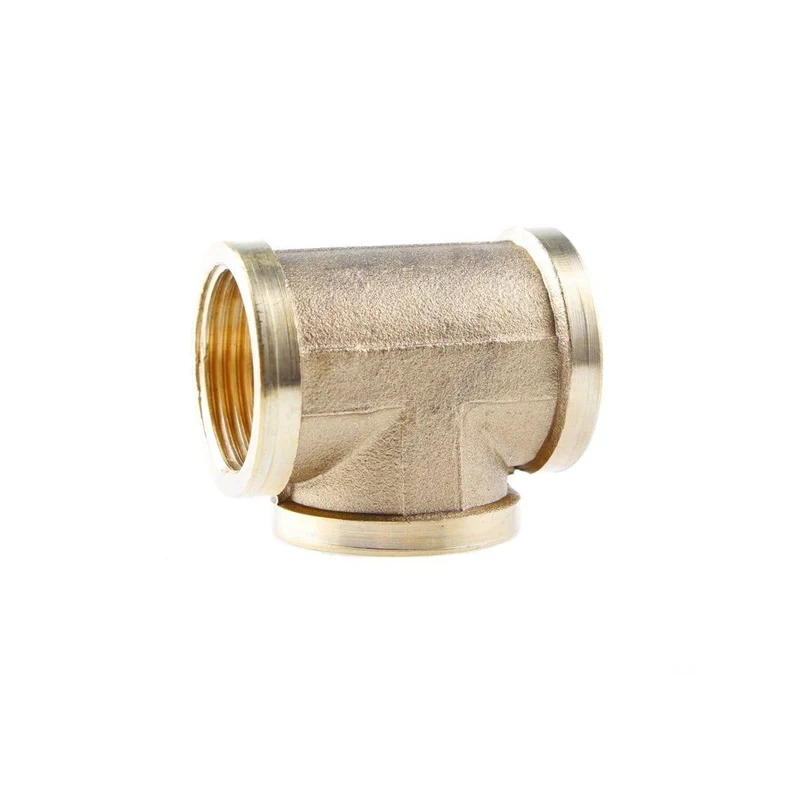 3-Wege-T-Stück T Typ 1/8 "1/4" 3/8 "1/2" 3/4 "BSP-Innengewinde Messingrohr-Anschlussadapter-Kupplungsanschluss für Luft Wasser Kraftstoff Gas