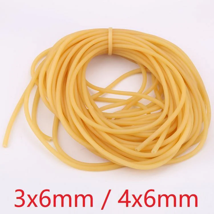 ID 3 mm 4 mm x 6 mm Außendurchmesser Naturlatex-Gummischläuche Flexibles Rohr Hoch belastbares elastisches chirurgisches medizinisches Rohr Weichschleuderkatapult