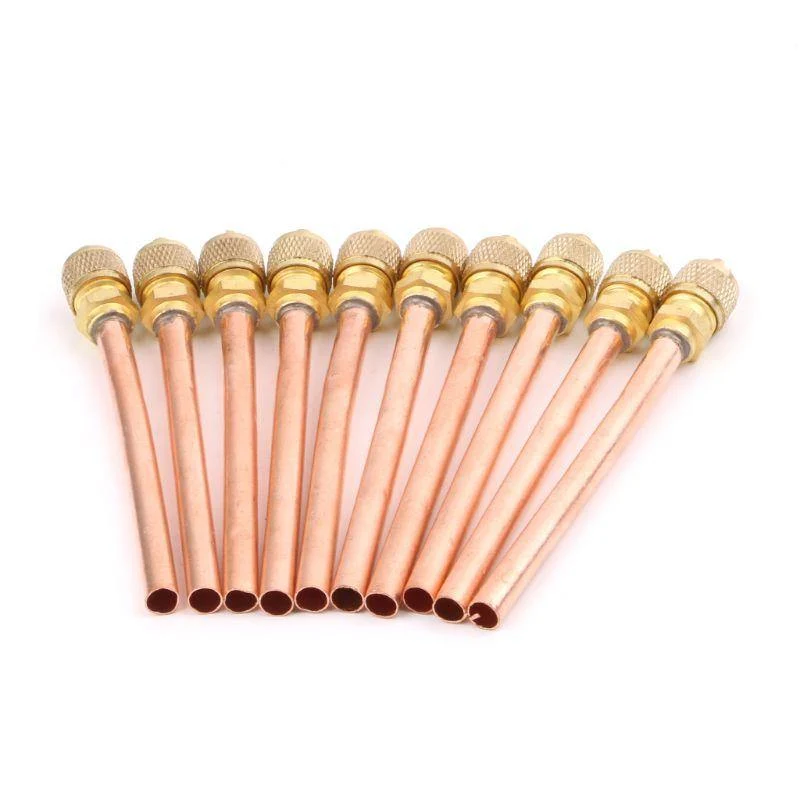 10 Stück Klimaanlage Kühlschrank Zugangsventile 6mm OD Kupferrohr Füllteile Drop Shipping Whosale Dropship