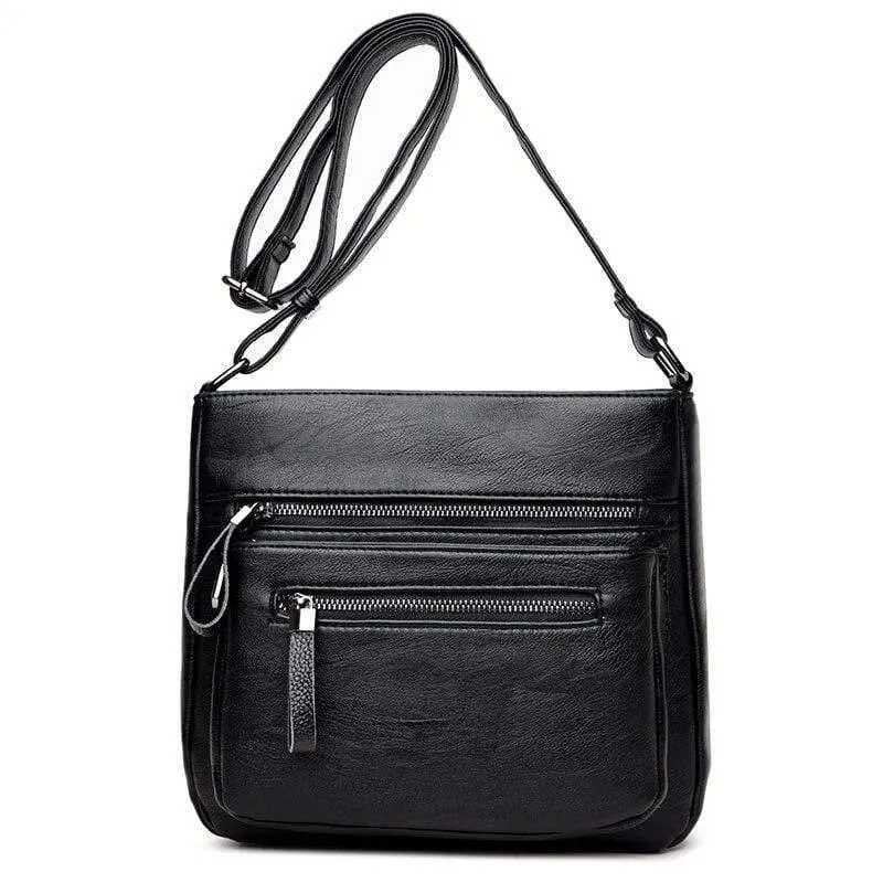 Weiche Leder Luxus Handtaschen Kleine Damen Taschen Designer Multi-Pocket Crossbody Umhängetaschen
