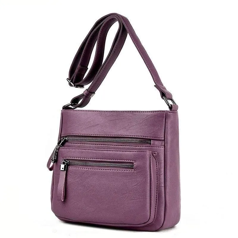 Weiche Leder Luxus Handtaschen Kleine Damen Taschen Designer Multi-Pocket Crossbody Umhängetaschen