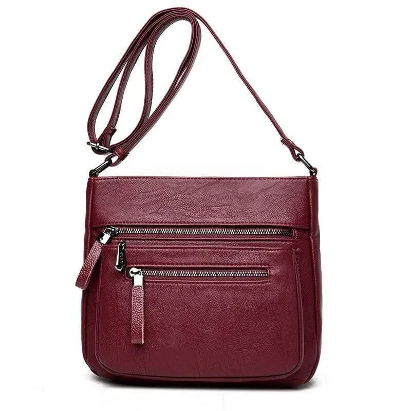 Weiche Leder Luxus Handtaschen Kleine Damen Taschen Designer Multi-Pocket Crossbody Umhängetaschen