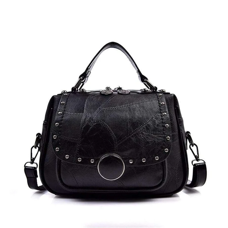 Mode PU Leder Umhängetasche Damenhandtasche Damen Umhängetaschen Niet Female Messenger
