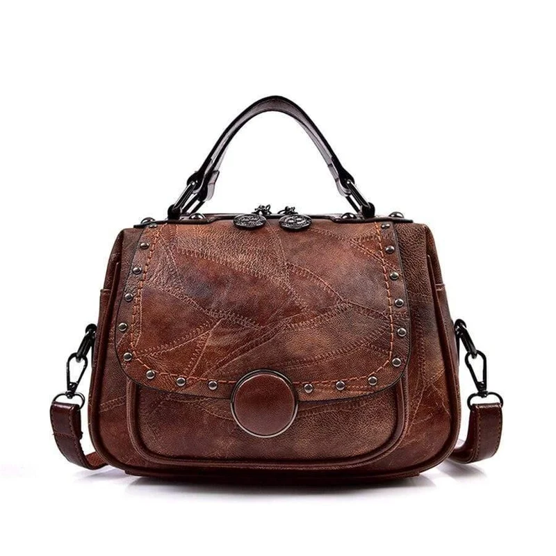 Mode PU Leder Umhängetasche Damenhandtasche Damen Umhängetaschen Niet Female Messenger