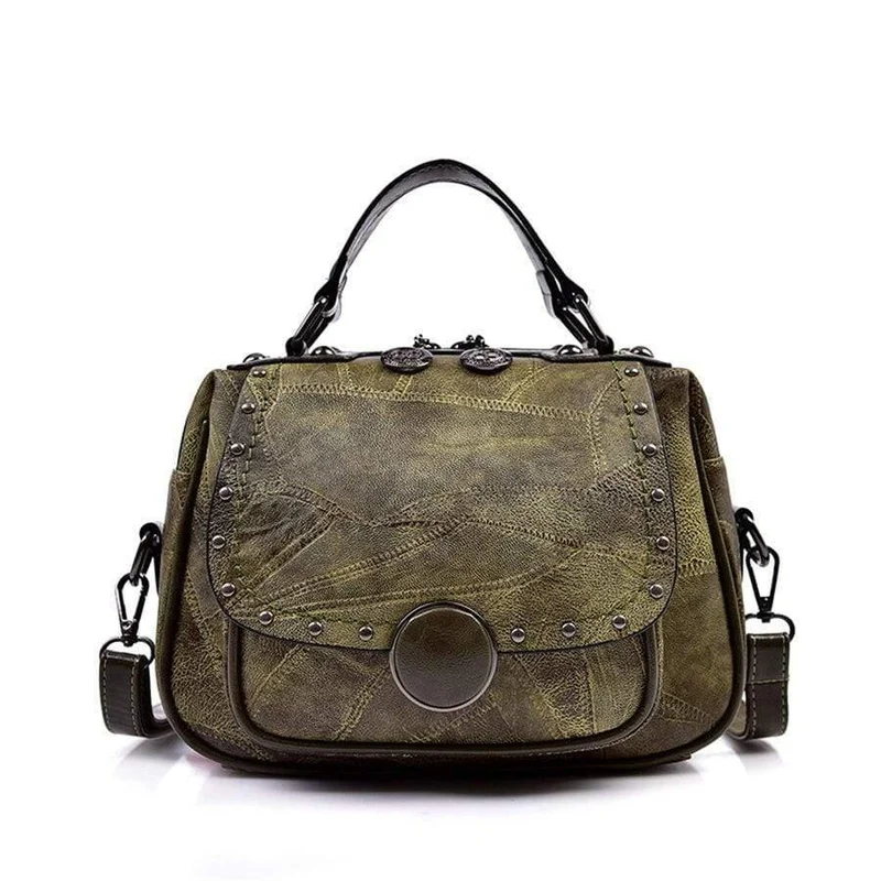 Mode PU Leder Umhängetasche Damenhandtasche Damen Umhängetaschen Niet Female Messenger