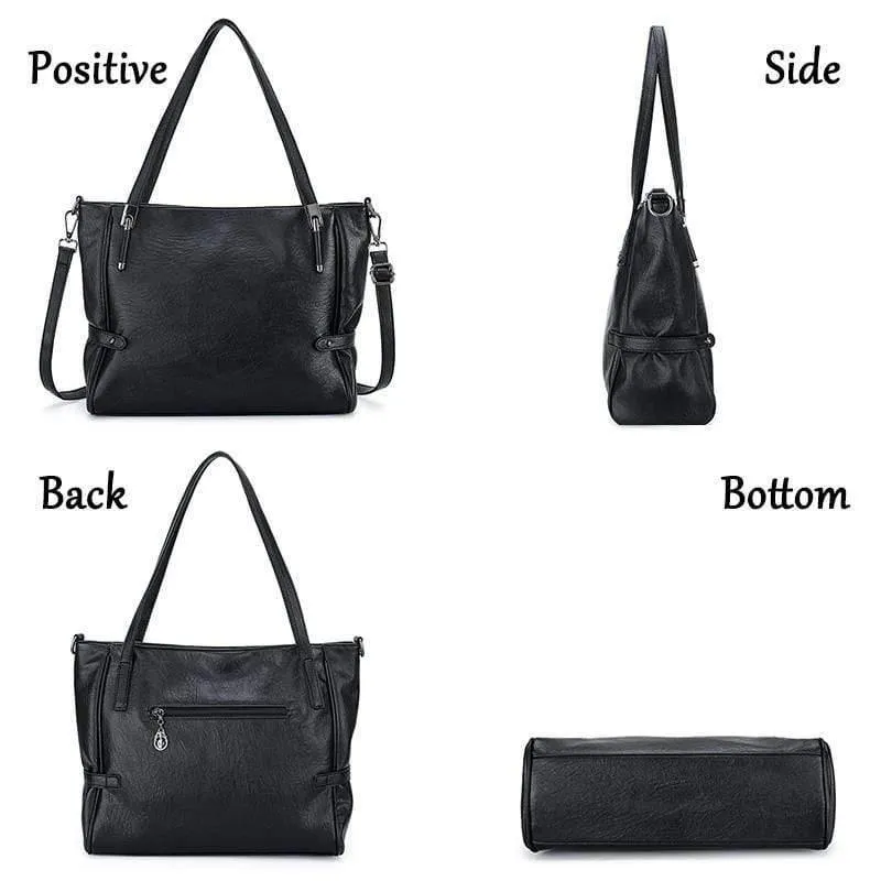 Damen Handtaschen Leder Damen Schultertaschen 2 Sets Berühmte Markendesigner Damen Umhängetasche