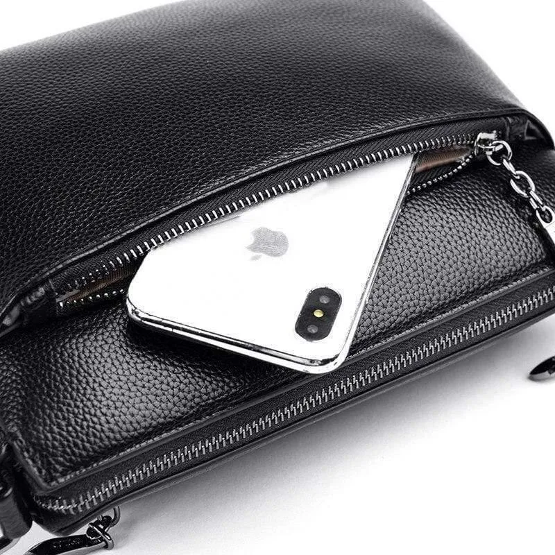 Mehrschichtige Reißverschlusstasche Hochwertige Messenger Bags für Mädchen in Umhängetasche Umhängetaschen für Damen