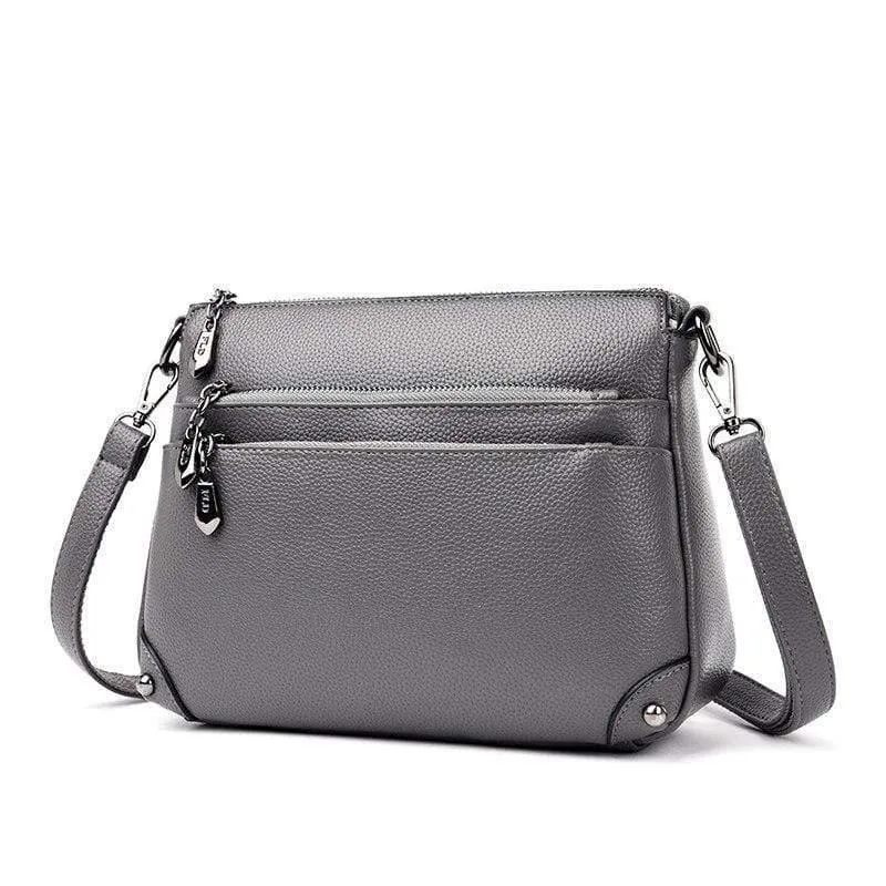 Mehrschichtige Reißverschlusstasche Hochwertige Messenger Bags für Mädchen in Umhängetasche Umhängetaschen für Damen