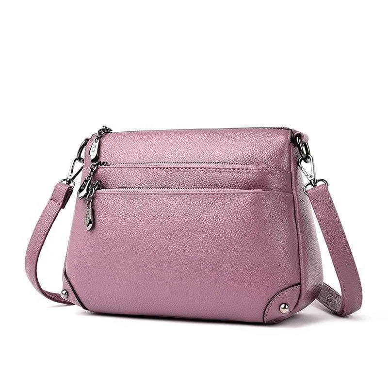 Mehrschichtige Reißverschlusstasche Hochwertige Messenger Bags für Mädchen in Umhängetasche Umhängetaschen für Damen