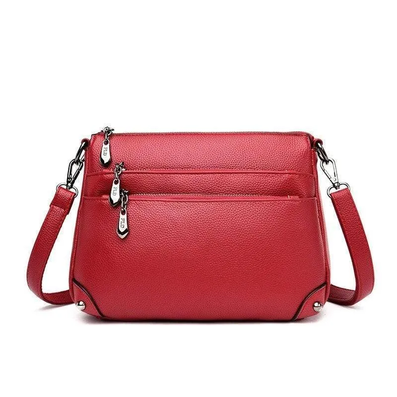 Mehrschichtige Reißverschlusstasche Hochwertige Messenger Bags für Mädchen in Umhängetasche Umhängetaschen für Damen