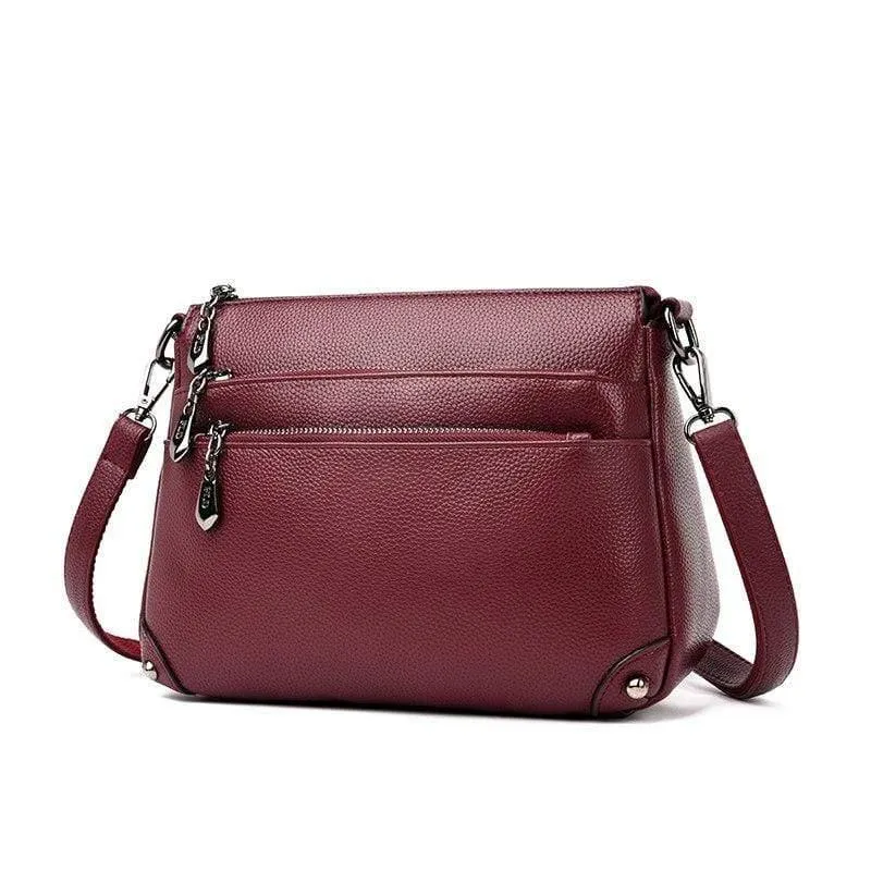 Mehrschichtige Reißverschlusstasche Hochwertige Messenger Bags für Mädchen in Umhängetasche Umhängetaschen für Damen