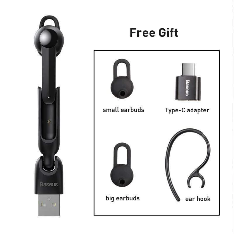 Baseus Magnetic Charging Drahtloser Bluetooth-Kopfhörer mit einer Freisprecheinrichtung und Mikrofon Business Bluetooth-Headset für Autofahrer