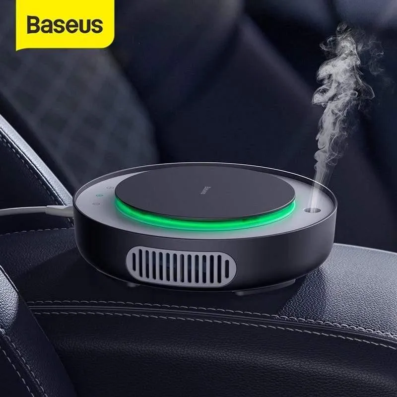 Baseus 2in1 Auto Luftreiniger Auto Luftbefeuchter Negative Ionen Luftfilter Ionisator mit Filter Entfernen Sie PM2.5 Formaldehyd für Car Home
