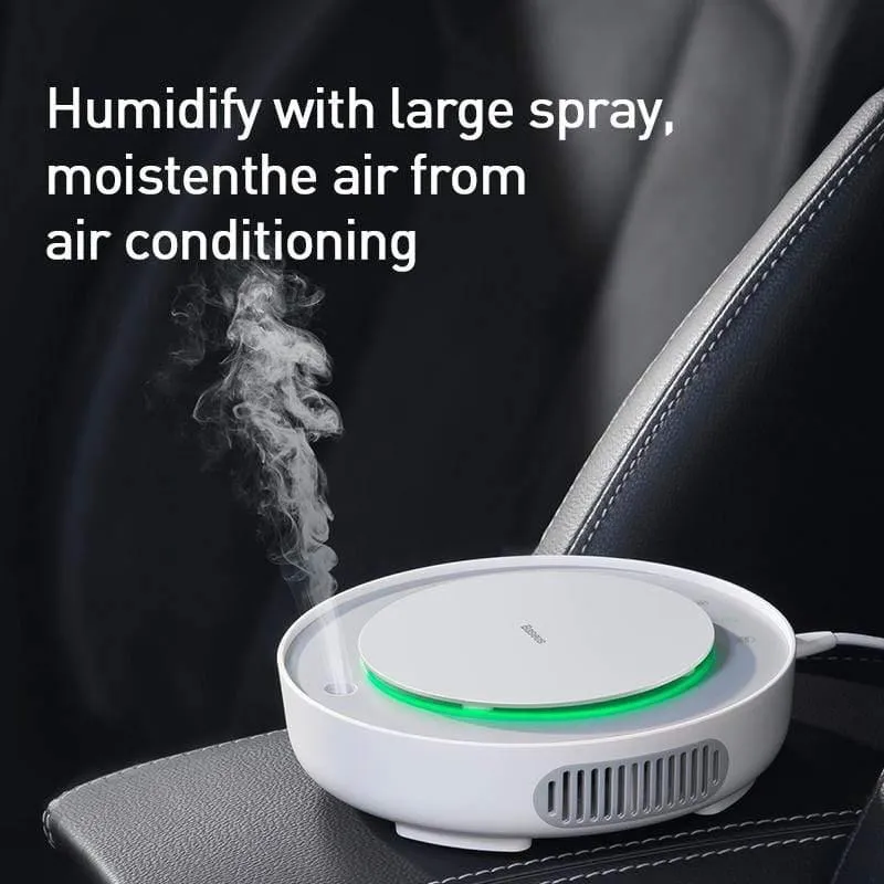 Baseus 2in1 Auto Luftreiniger Auto Luftbefeuchter Negative Ionen Luftfilter Ionisator mit Filter Entfernen Sie PM2.5 Formaldehyd für Car Home