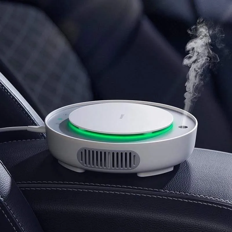 Baseus 2in1 Auto Luftreiniger Auto Luftbefeuchter Negative Ionen Luftfilter Ionisator mit Filter Entfernen Sie PM2.5 Formaldehyd für Car Home