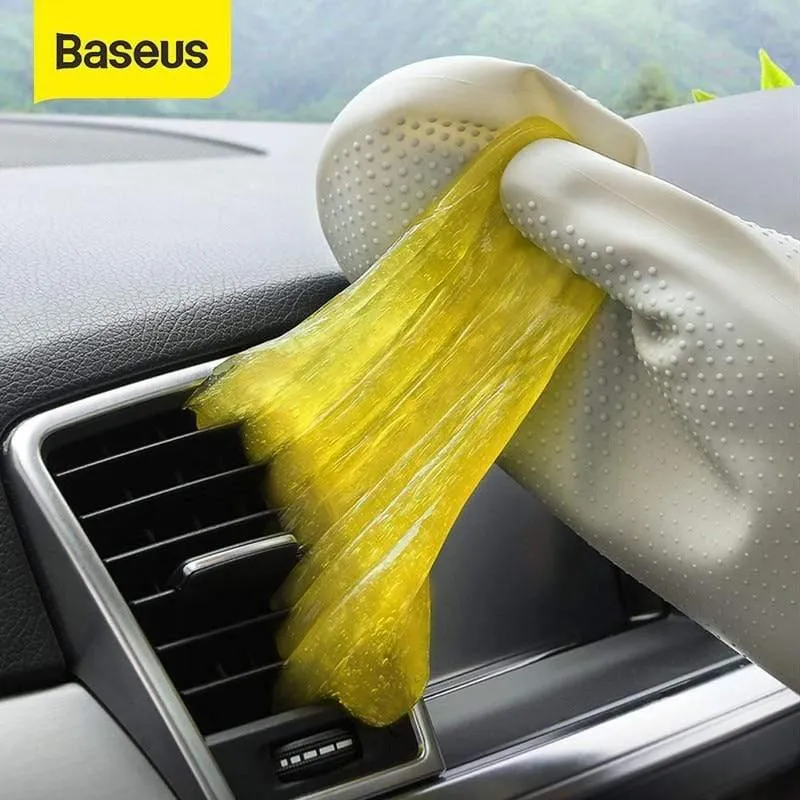 Baseus Auto-Reiniger Kleber Gummi Entlüftungsauslass Armaturenbrett Reinigungswerkzeug Staub Schmutz Tastatur Reinigen Staubsauger Weichgel (Gummi und Handschuhe)