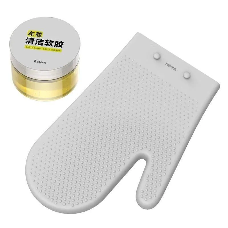Baseus Auto-Reiniger Kleber Gummi Entlüftungsauslass Armaturenbrett Reinigungswerkzeug Staub Schmutz Tastatur Reinigen Staubsauger Weichgel (Gummi und Handschuhe)