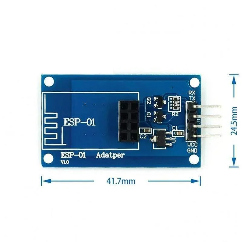 ESP8266 ESP-01 Serielles WiFi-WLAN-Adaptermodul 3.3 V 5 V Esp01 Breakout-Leiterplattenadapter Kompatibel für Arduino