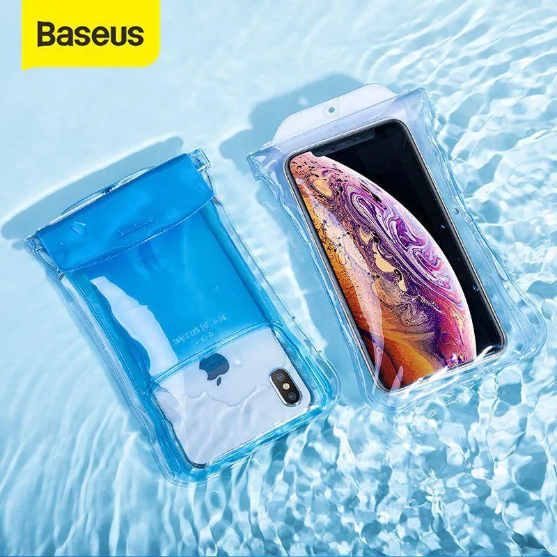 Baseus IP68 Wasserdichte Hülle für iPhone X XR XS MAX 8 7 P30 Samsung S10 Handytasche Tasche Airbag Schwimmen Handyhülle Abdeckung