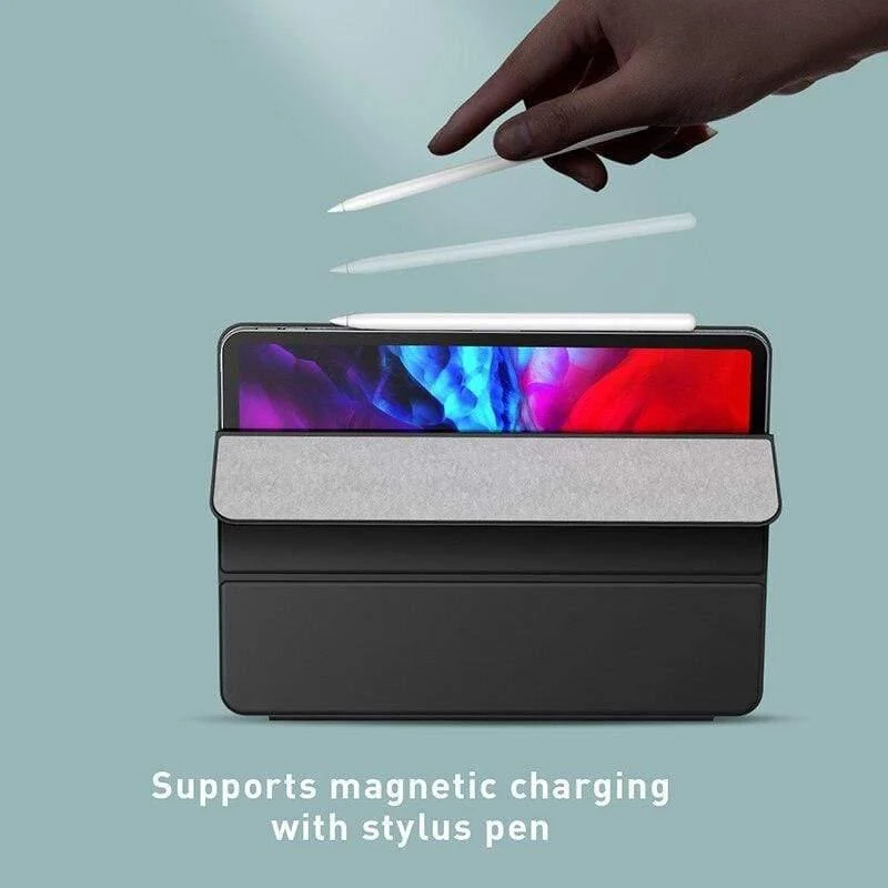 Baseus Magnetische Tablet-Hülle für iPad Pro 11 12.9 Hülle 2020 Dreifache PU-Rückseite für iPad Pro 11 12.9 2020 Smart Cover Hülle