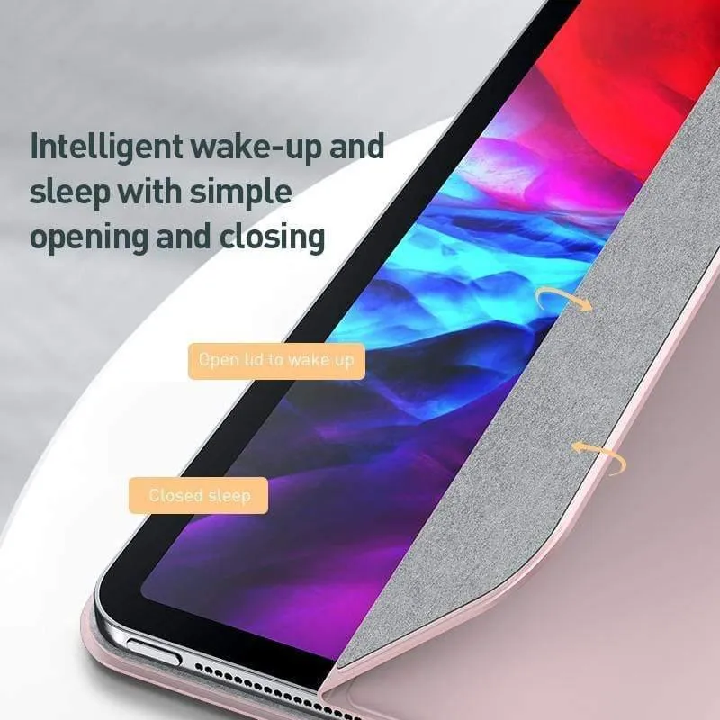 Baseus Magnetische Tablet-Hülle für iPad Pro 11 12.9 Hülle 2020 Dreifache PU-Rückseite für iPad Pro 11 12.9 2020 Smart Cover Hülle