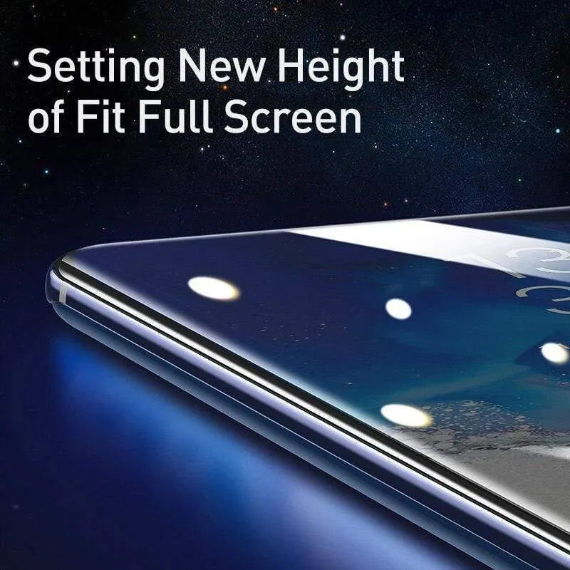 Baseus 2 Stück UV-gehärtetes Glas für Samsung Galaxy S20 Displayschutzfolie, vollständig gebogenes Schutzglas für Galaxy S20 Plus Ultra