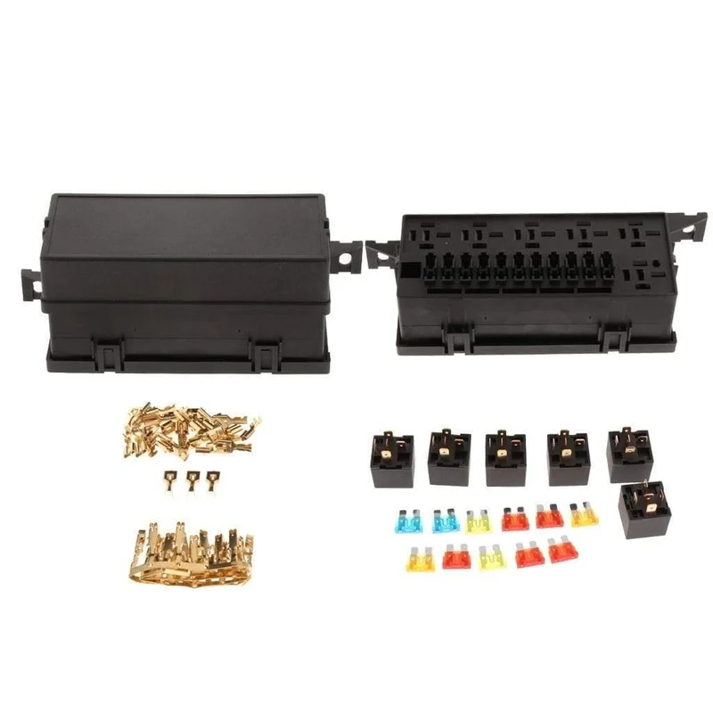 1 Set 11-Wege-Blade-Sicherungskasten Auto-Sicherungskastenhalter Standard-Sicherungskastenblock