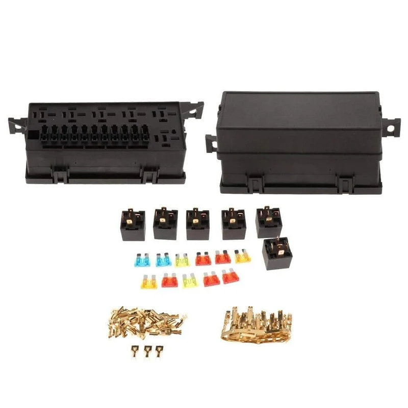 1 Set 11-Wege-Blade-Sicherungskasten Auto-Sicherungskastenhalter Standard-Sicherungskastenblock