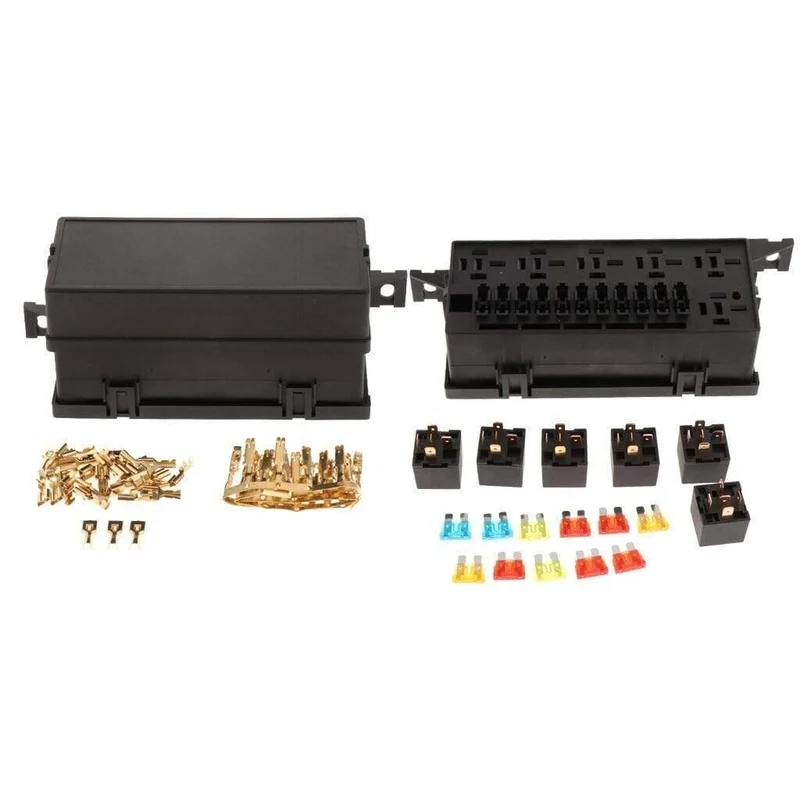 1 Set 11-Wege-Blade-Sicherungskasten Auto-Sicherungskastenhalter Standard-Sicherungskastenblock