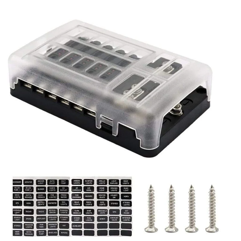 12 Way Blade Fuse Holder Box Block Car Vehice Boat Circuit ATO ATC 32VAuto & Motorrad: Teile, Auto-Ersatz- & -Reparaturteile, Sicherungen & Sicherungen!