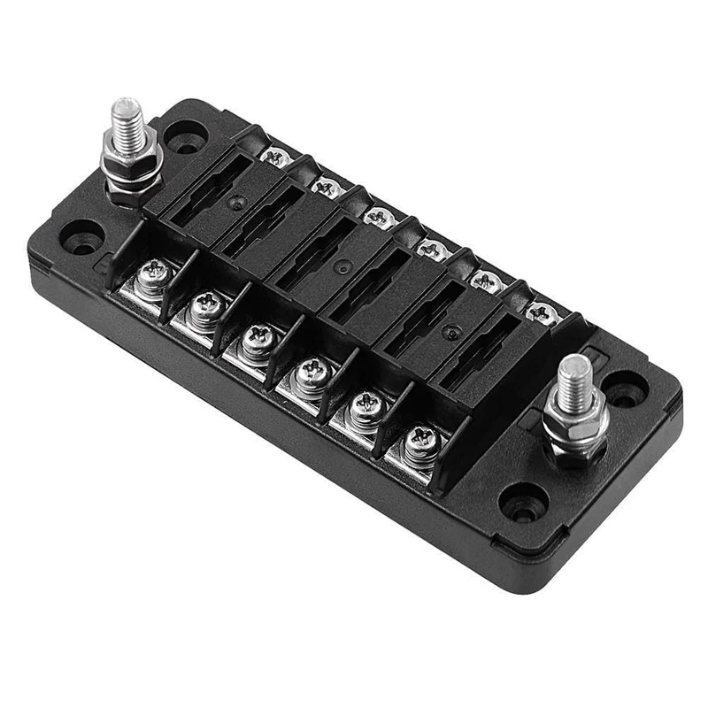 6 Way Blade Fuse Halter Box Auto Block Fall Mit Schraube Mutter Terminal Für 12-32V Auto Lkw Fahrzeug marine Boot Wohnmobil Heißer Verkauf