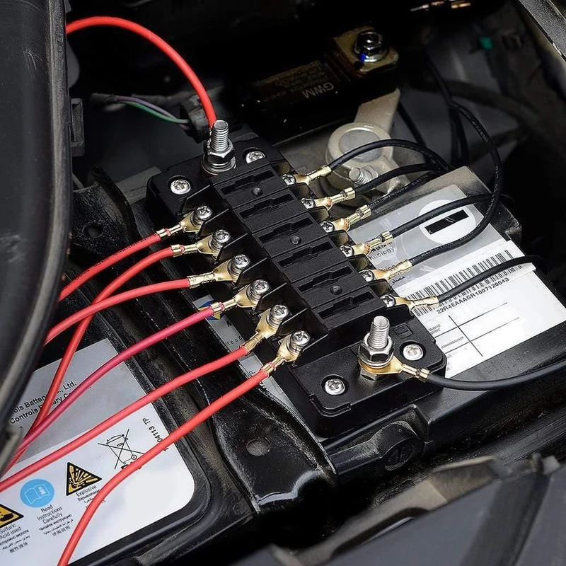 6 Way Blade Fuse Halter Box Auto Block Fall Mit Schraube Mutter Terminal Für 12-32V Auto Lkw Fahrzeug marine Boot Wohnmobil Heißer Verkauf