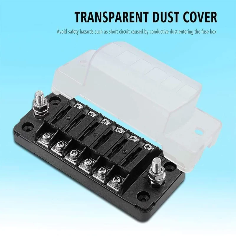 6 Way Blade Fuse Halter Box Auto Block Fall Mit Schraube Mutter Terminal Für 12-32V Auto Lkw Fahrzeug marine Boot Wohnmobil Heißer Verkauf