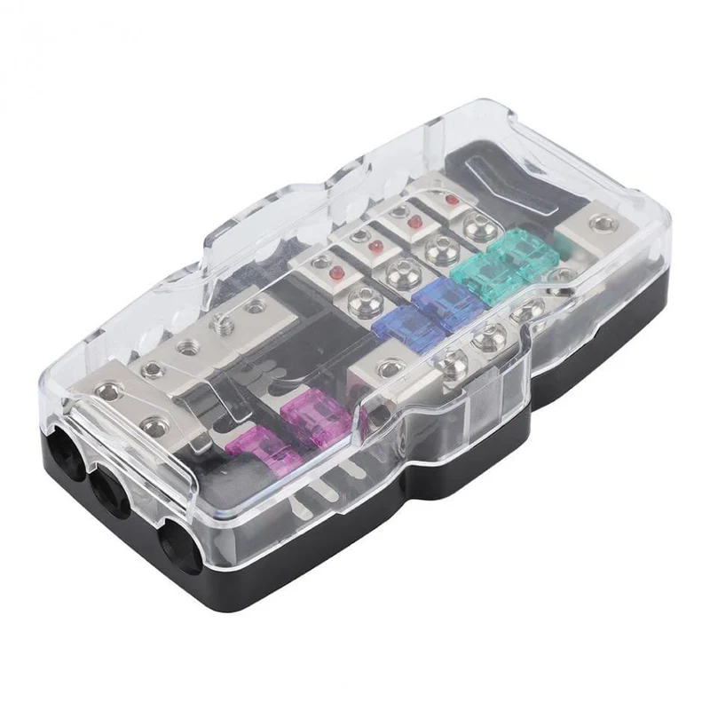 Auto Audio Stereo ANL Blade Sicherungshalter Verteilerblöcke 04GA 4-Wege-Sicherungskastenblock 30A 60A Universal-Autozubehör