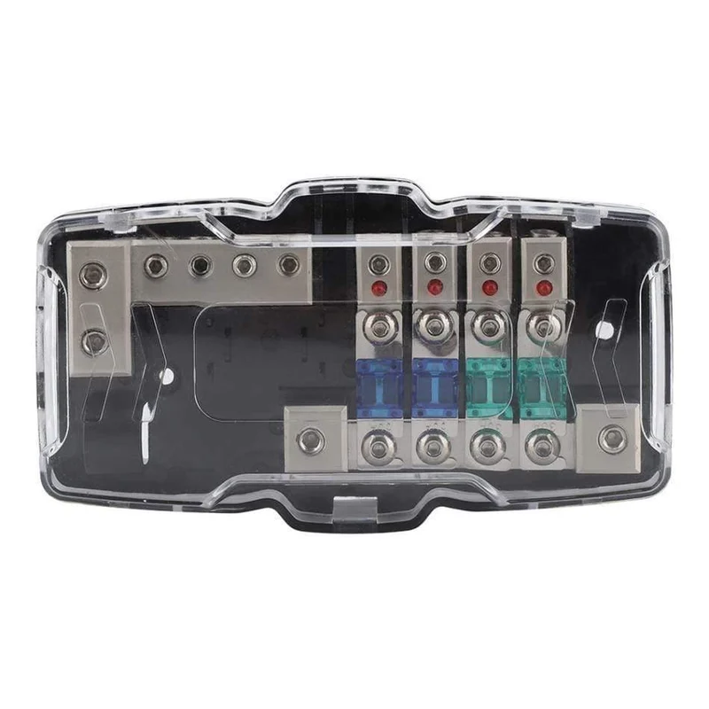 Auto Audio Stereo ANL Blade Sicherungshalter Verteilerblöcke 04GA 4-Wege-Sicherungskastenblock 30A 60A Universal-Autozubehör