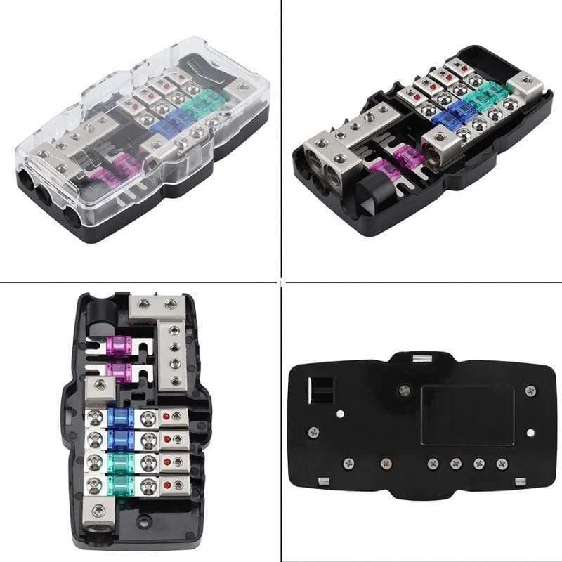 Auto Audio Stereo ANL Blade Sicherungshalter Verteilerblöcke 04GA 4-Wege Sicherungen Box Block 30A 60A Universal Auto Zubehör Neu