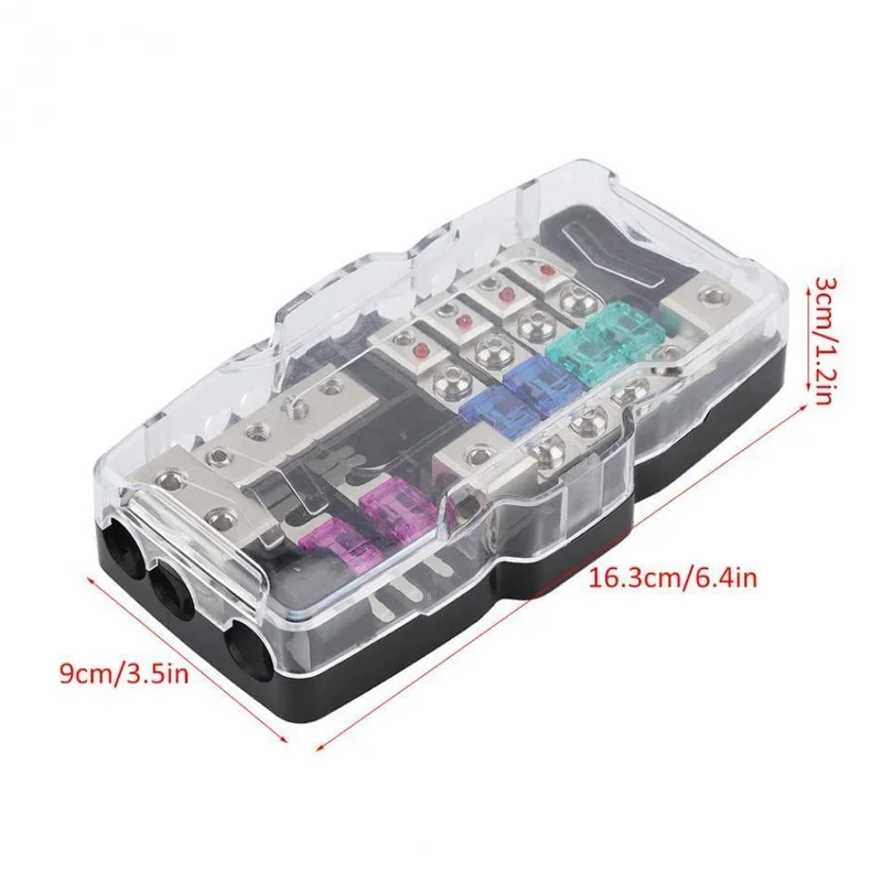 Auto Audio Stereo ANL Blade Sicherungshalter Verteilerblöcke 04GA 4-Wege Sicherungen Box Block 30A 60A Universal Auto Zubehör Neu