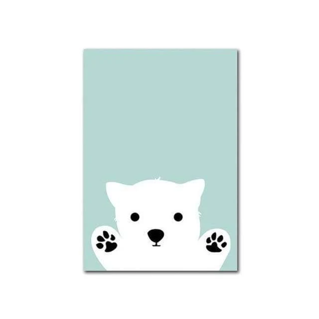 Nordic Bär Kaninchen Poster und Drucke Wald Tier Cartoon Leinwand Malerei Kindergarten Wand Kunst Bild Kinderzimmer Dekoration