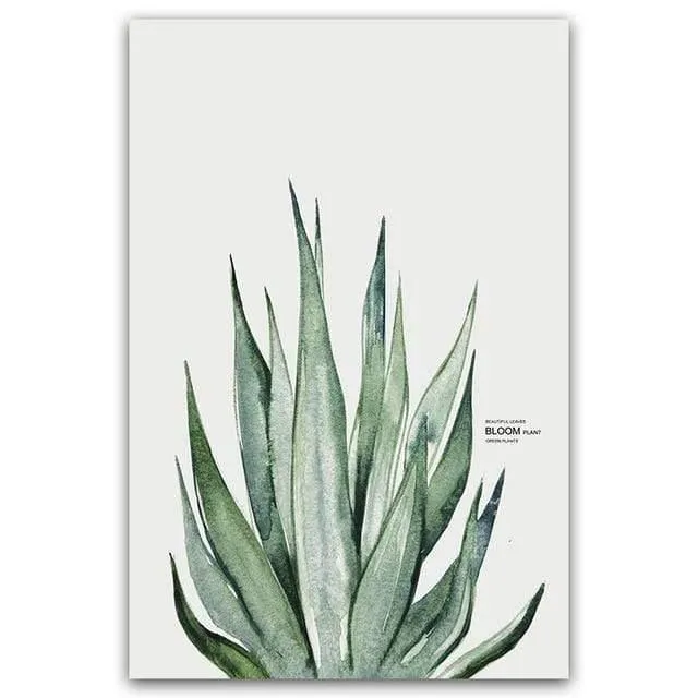 Einfache Aquarell Vase Grüne Pflanze Kunst Poster Wand Kunstdruck Leinwand Malerei Bild Moderne Hause Wohnzimmer Dekoration Benutzerdefinierte