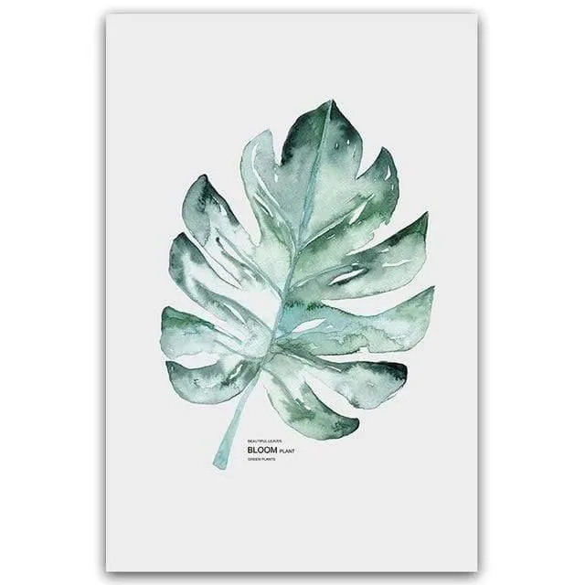 Einfache Aquarell Vase Grüne Pflanze Kunst Poster Wand Kunstdruck Leinwand Malerei Bild Moderne Hause Wohnzimmer Dekoration Benutzerdefinierte