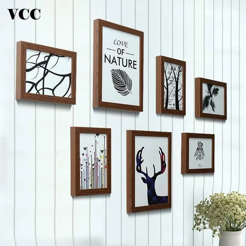 7 Stück klassischer Bilderrahmen zum Aufhängen an der Wand, Bilderrahmen, Foto, 7 10 Zoll, Wandkunst, Hochzeitspaar, Empfehlung, Bilderrahmen