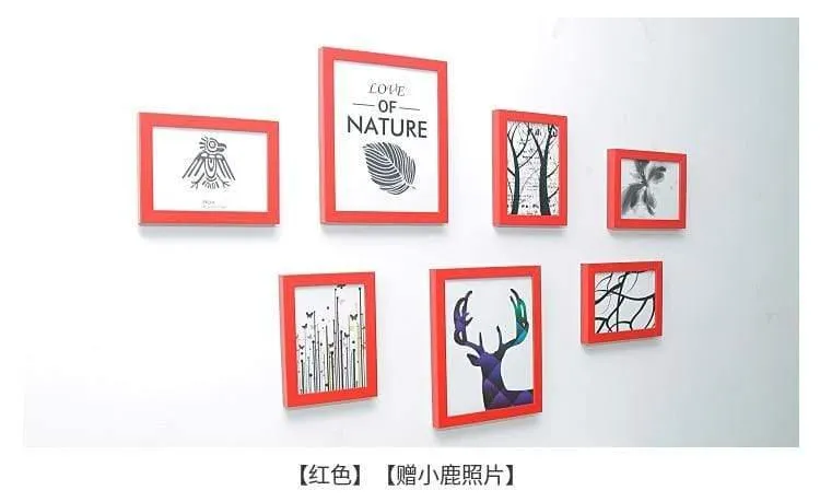 7 Stück klassischer Bilderrahmen zum Aufhängen an der Wand, Bilderrahmen, Foto, 7 10 Zoll, Wandkunst, Hochzeitspaar, Empfehlung, Bilderrahmen