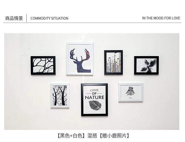7 Stück klassischer Bilderrahmen zum Aufhängen an der Wand, Bilderrahmen, Foto, 7 10 Zoll, Wandkunst, Hochzeitspaar, Empfehlung, Bilderrahmen