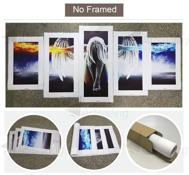 5 Stück Küche Essen Leinwand Malerei Essen Bild Wandbild 5 Panels Gewürze Wohnzimmer Wandkunst Wandbilder F2381